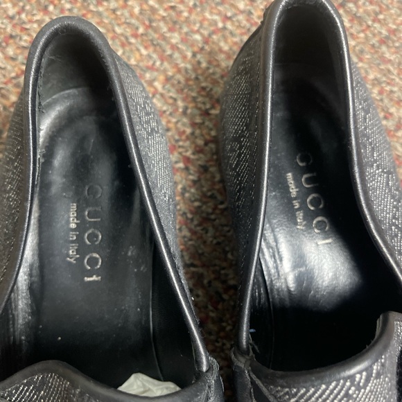 Gucci horsebit loafers black/ grey denim - Picture 3 of 5